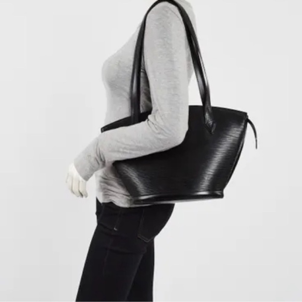 Louis Vuitton Black Leather Tote